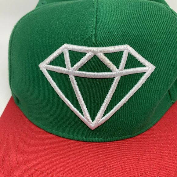Diamond Supply Co. Snapback Hat Green Red - Picture 3 of 6